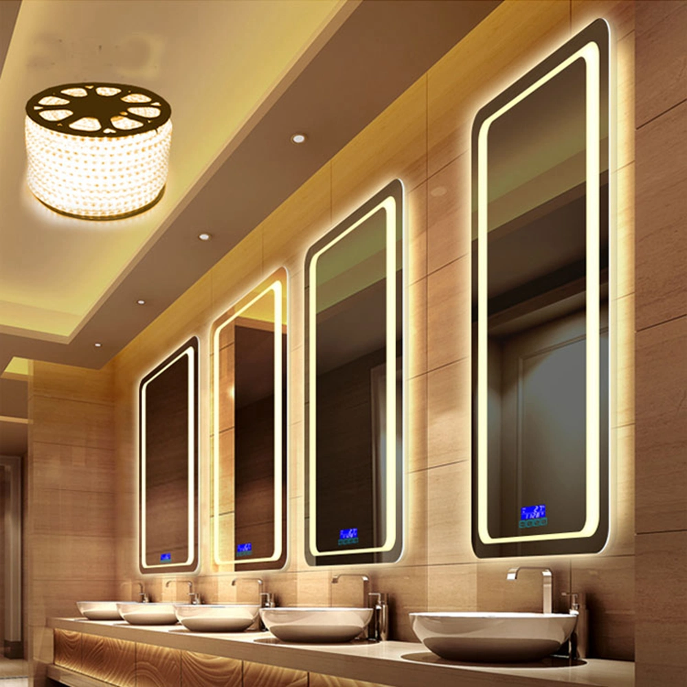 Bluetooth Defogger LED Wall Bathroom Smart Float Decorative Vanity Mirror