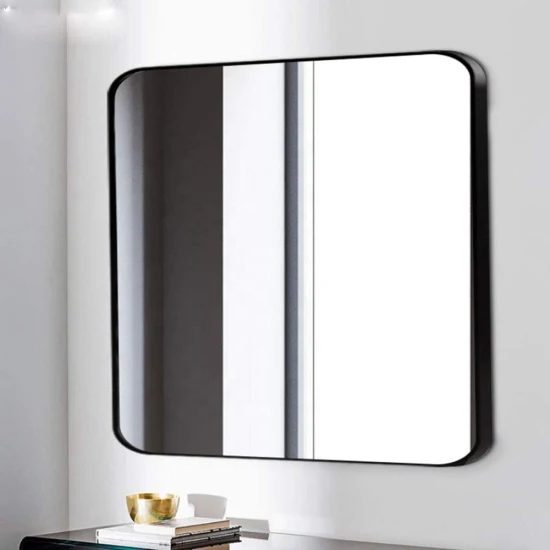 Décoration d'intérieur Meubles Rectangle Rond Forme Carrée Dressing Miroir sur Pied Miroir Mural en Fer en Aluminium Miroir Pleine Longueur Cadre de Salle de Bain Miroir encadré