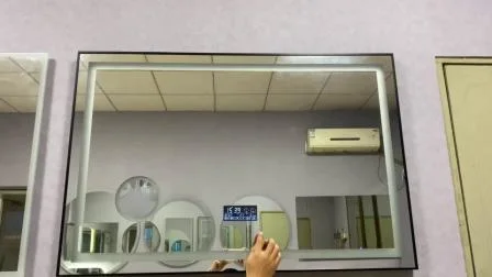 Woma Smart Mirror Vanity Furniture Miroir mural de salle de bain avec lumières LED avec loupe et Bluetooth (M008)
