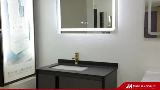 Miroir de salle de bains intelligent à LED de forme irrégulière avec antibuée et Bluetooth